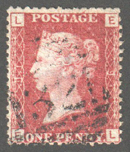 Great Britain Scott 33 Used Plate 91 - EL - Click Image to Close